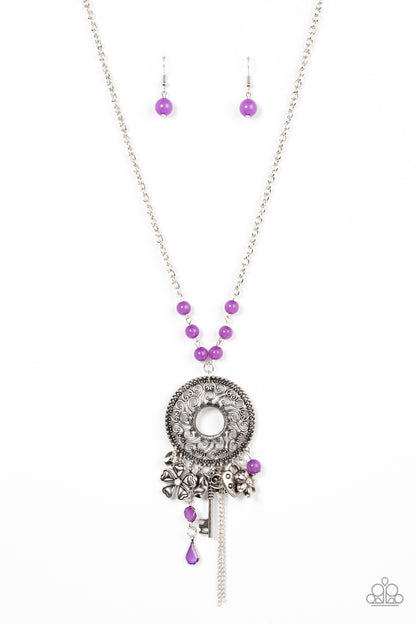 Making Memories - purple - Paparazzi necklace