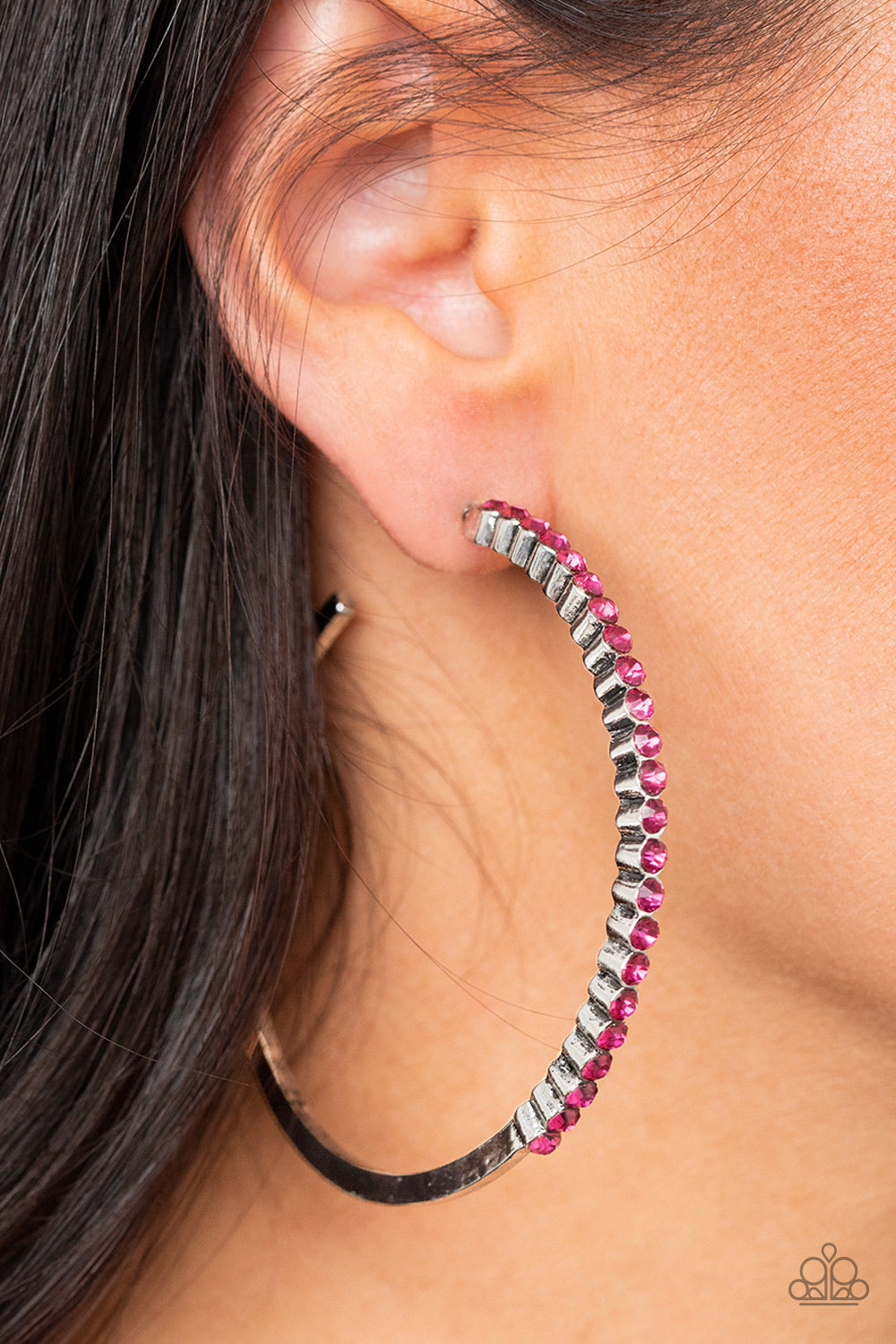 Making Rounds - pink - Paparazzi earrings