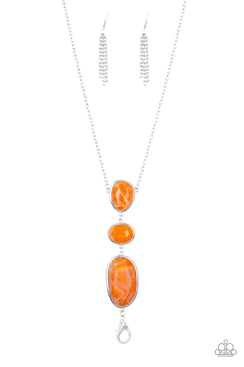 Making An Impact - orange - Paparazzi LANYARD necklace
