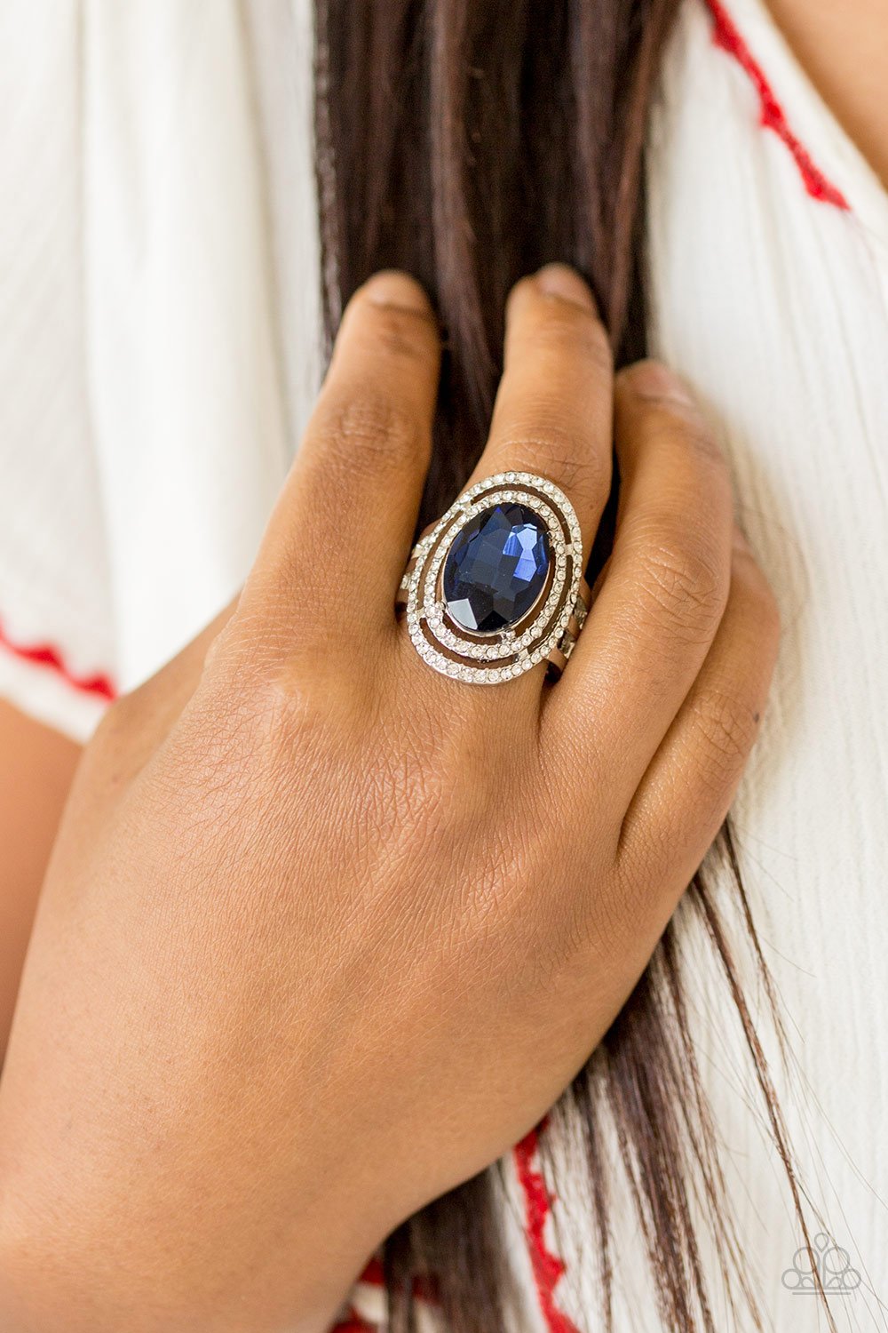 Making History-blue-Paparazzi ring