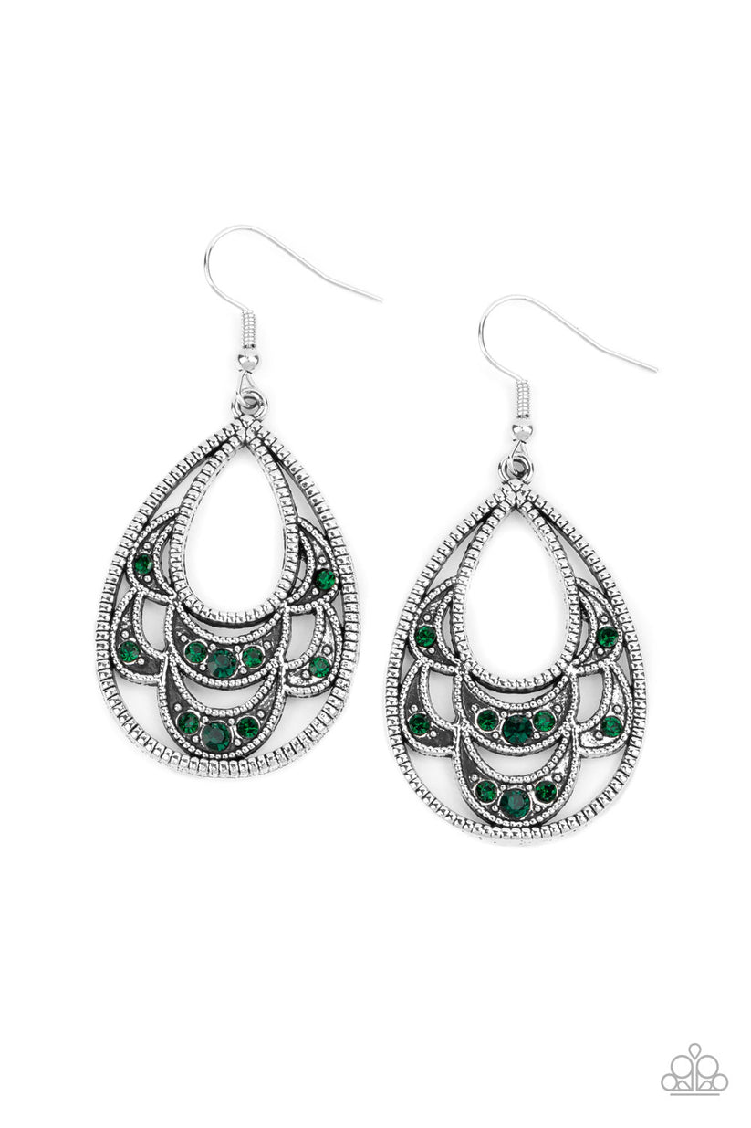 Malibu Macrame - green - Paparazzi earrings – JewelryBlingThing