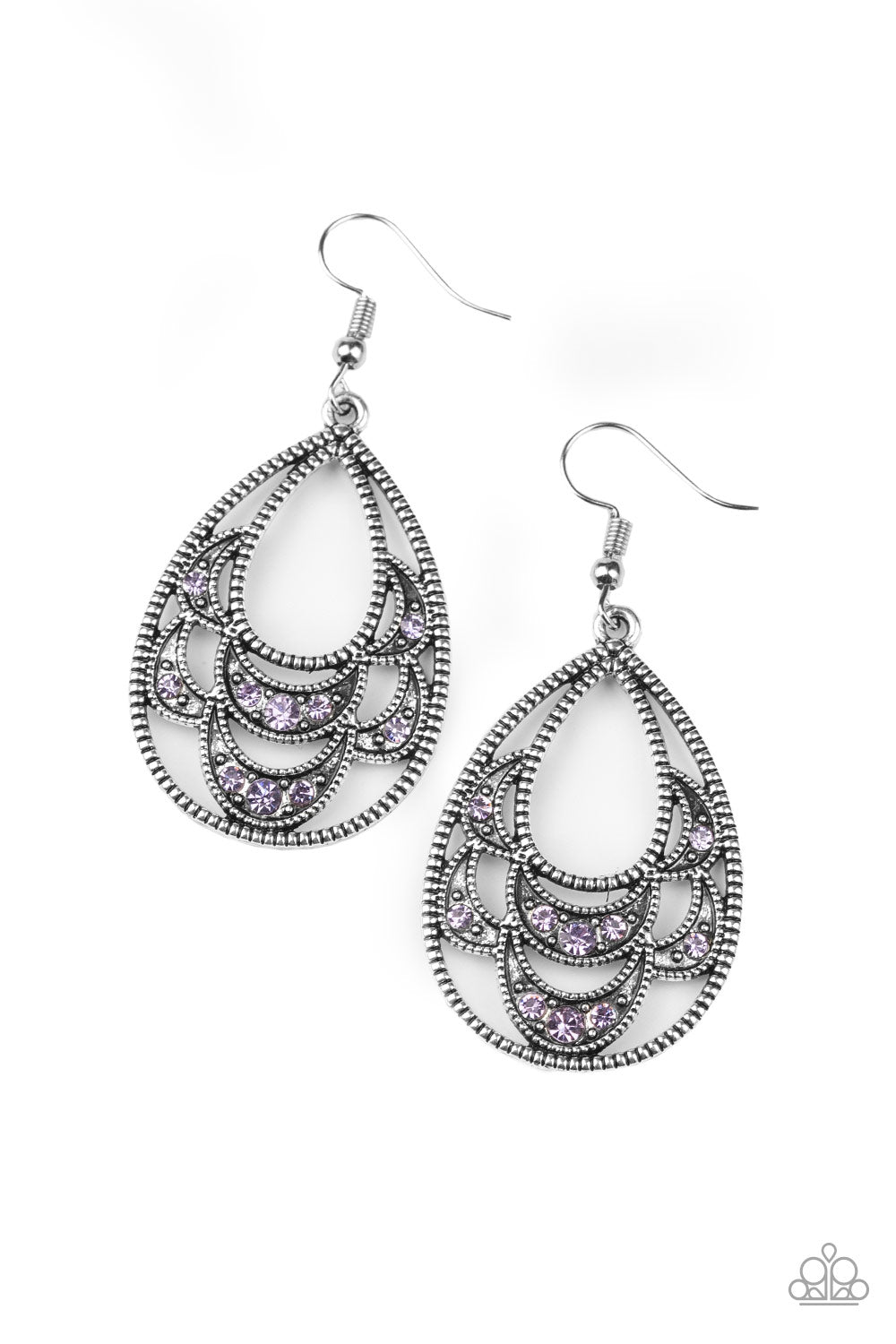 Malibu Macrame - purple - Paparazzi earrings