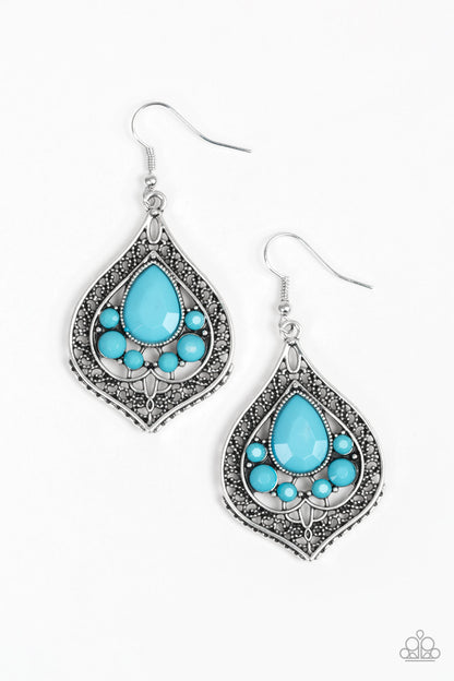 Malibu Mama - blue - Paparazzi earrings