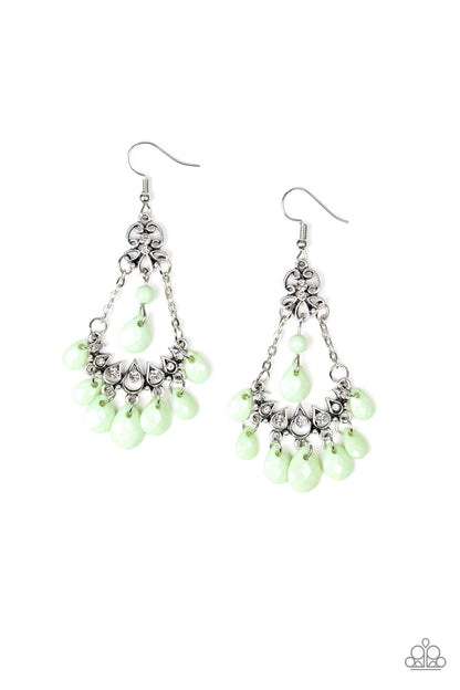 Malibu Sunset - green - Paparazzi earrings