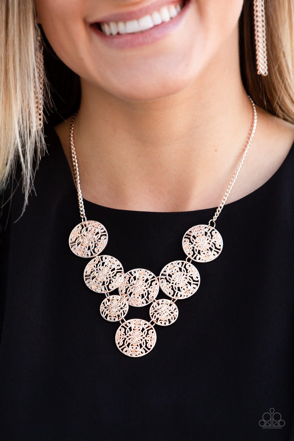 Malibu Idol-rose gold-Paparazzi necklace