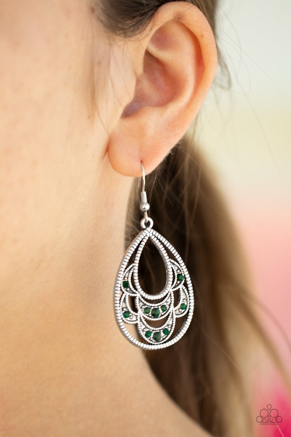Malibu Macrame-green-Paparazzi earrings