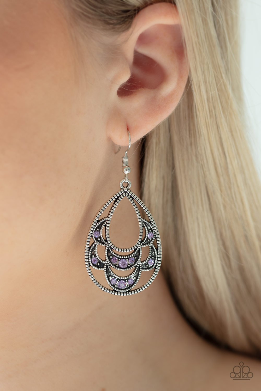 Malibu Macrame-purple-Paparazzi earrings