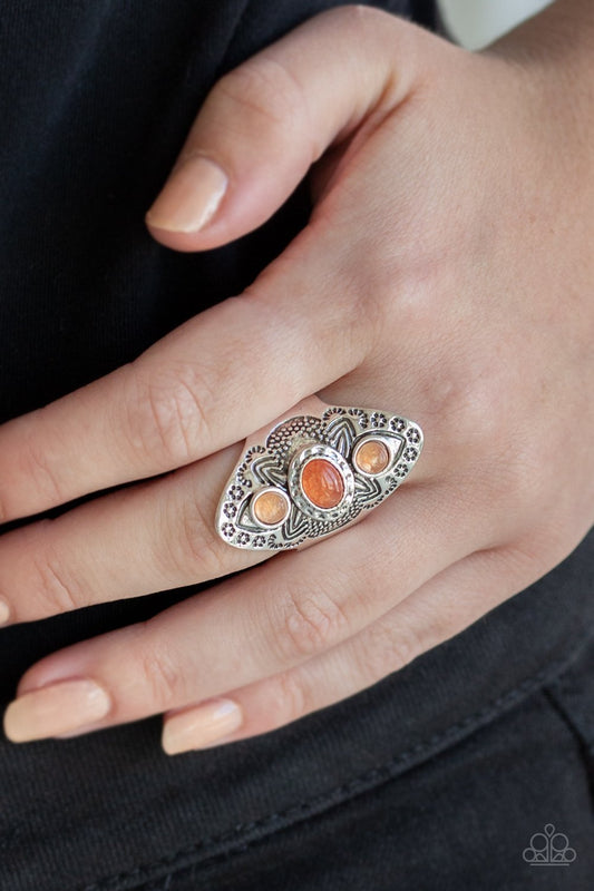 Malibu Mystic-orange-Paparazzi ring