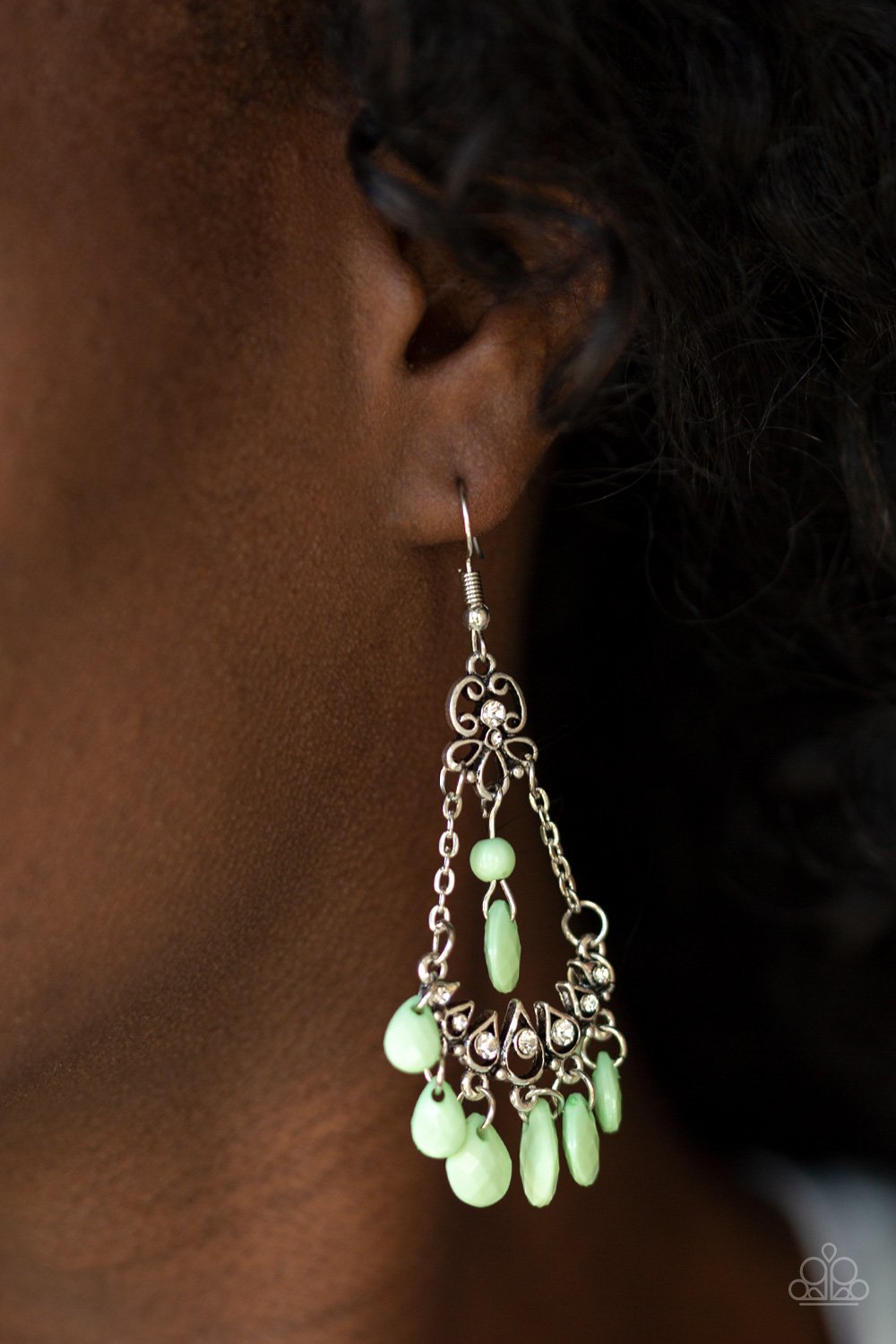 Malibu Sunset-green-Paparazzi earrings