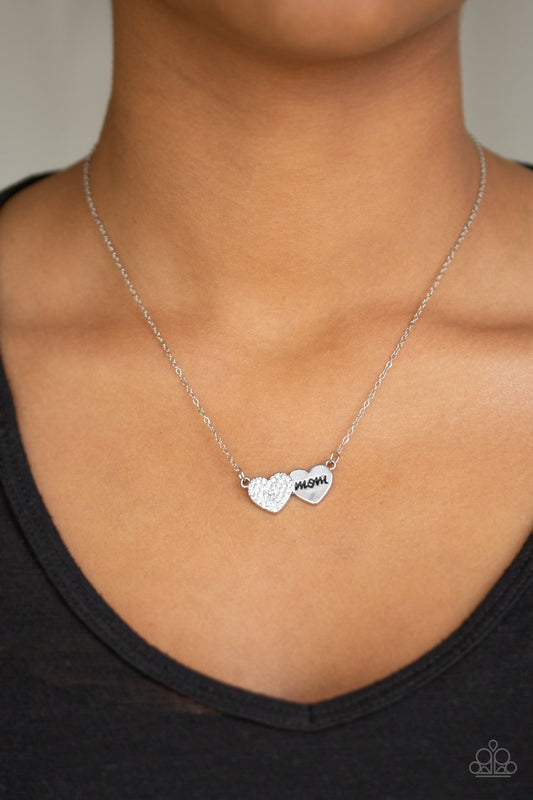 Mama Knows Best-white-Paparazzi necklace