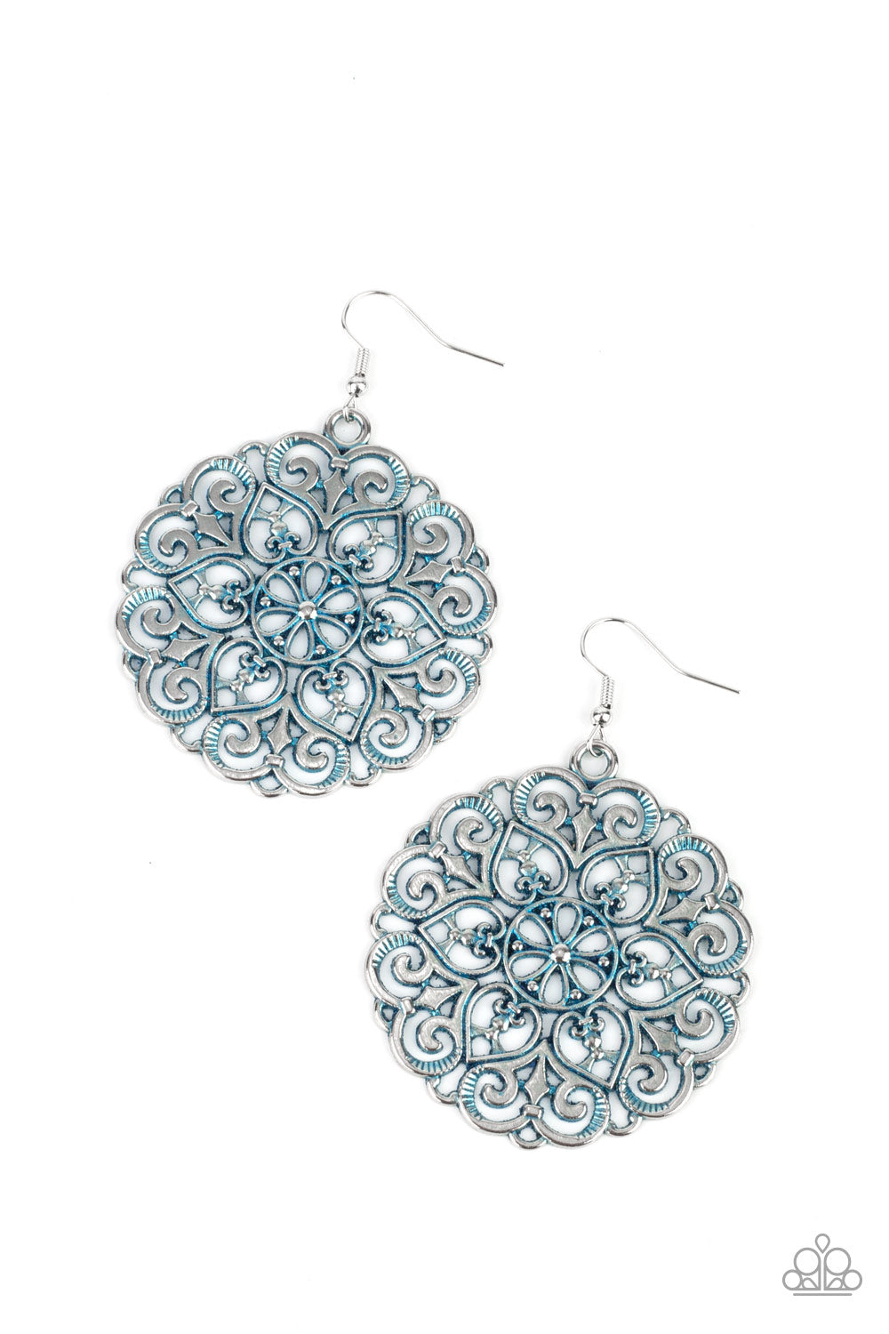 Mandala Effect - blue - Paparazzi earrings