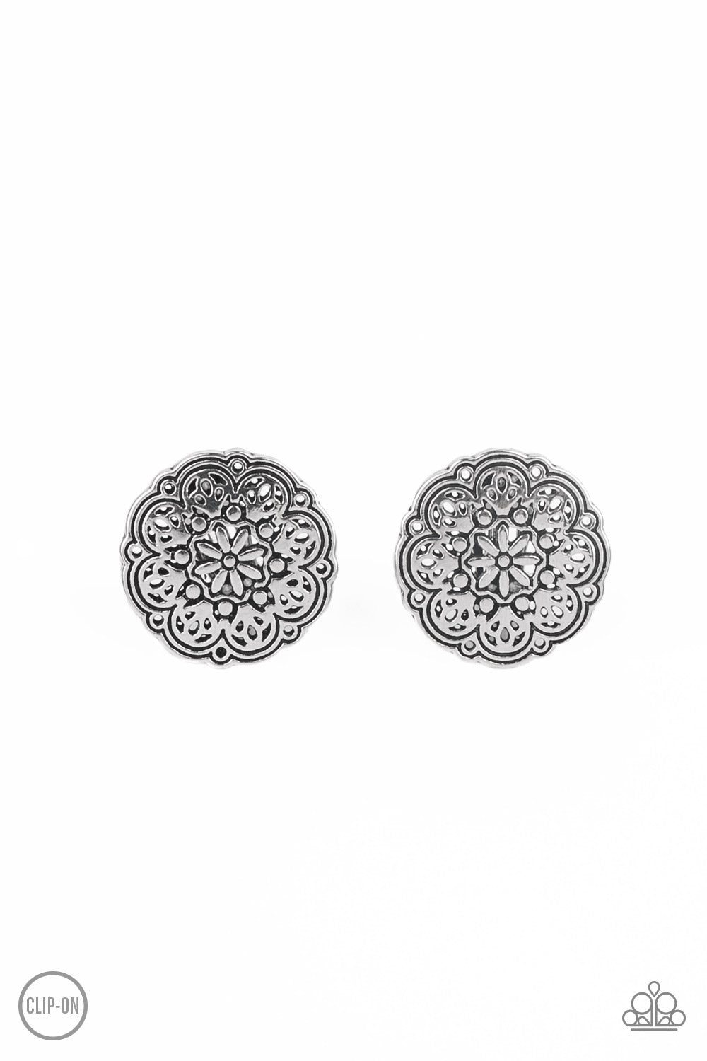 Mandala Harvest - silver - Paparazzi CLIP ON earrings