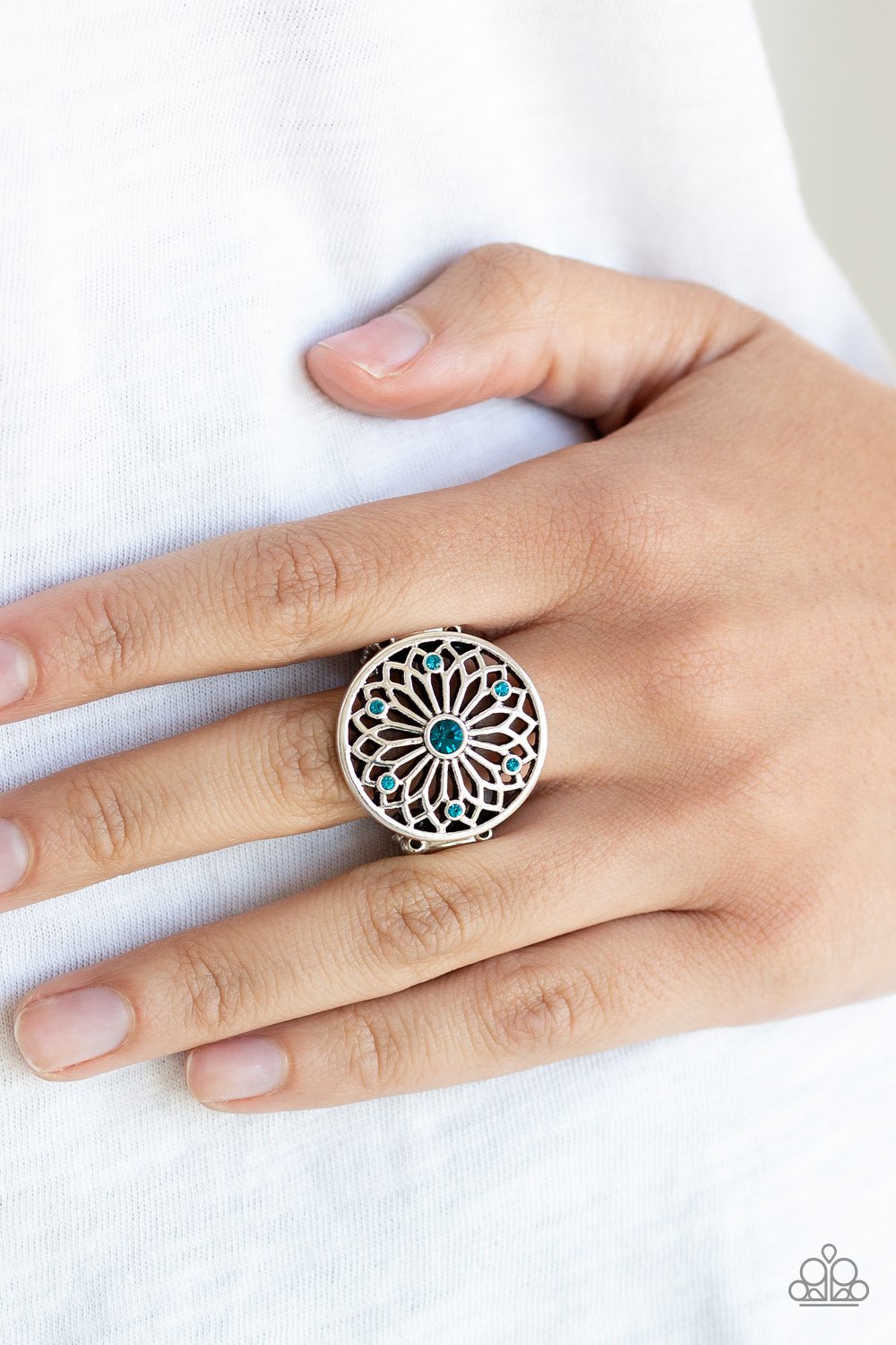 Mandala Magnificence-blue-Paparazzi ring