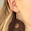 Mandala Mambo-brown-Paparazzi earrings