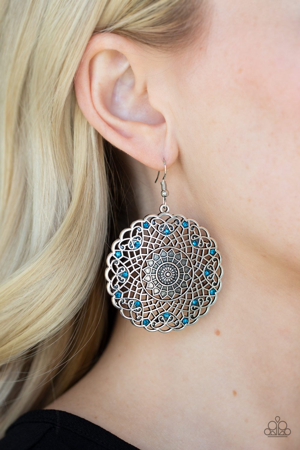 Mandala Mandalay - blue - Paparazzi earrings