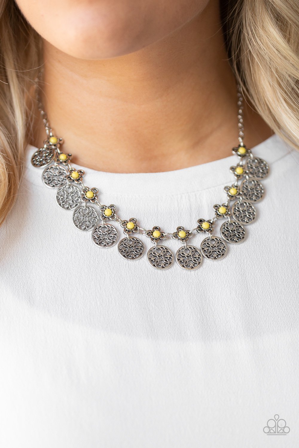 Mandala Movement - yellow - Paparazzi necklace