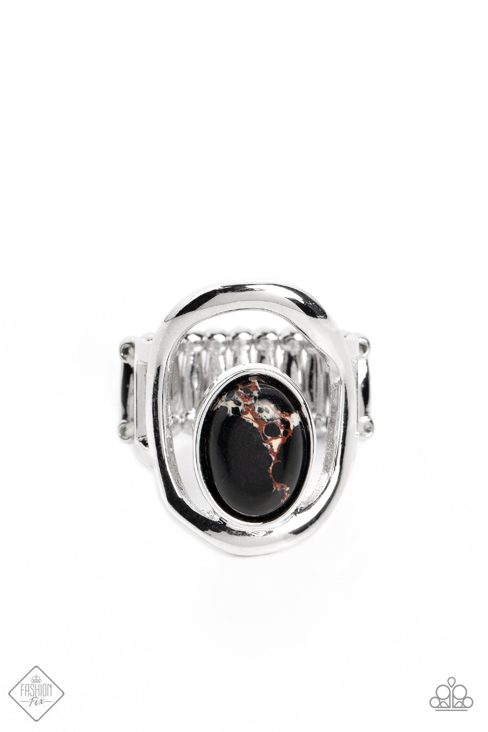 Marble Masterpiece - black - Paparazzi ring