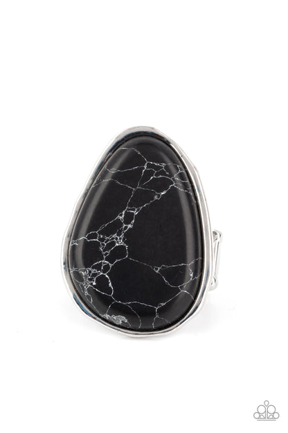 Marble Mecca - black - Paparazzi ring