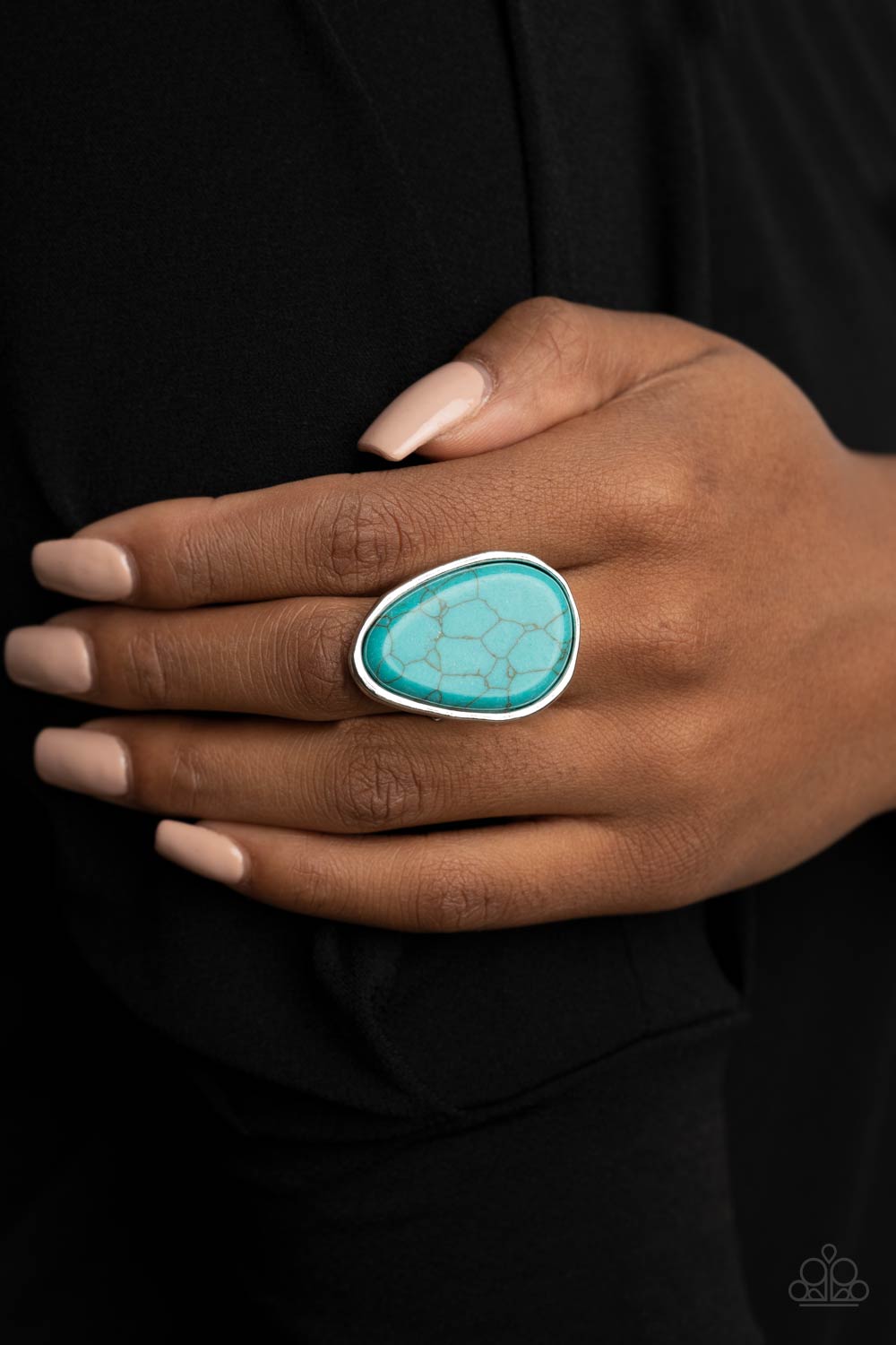 Marble Mecca - blue - Paparazzi ring