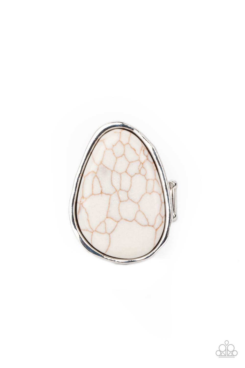 Marble Mecca - white - Paparazzi ring