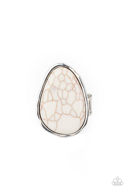 Marble Mecca - white - Paparazzi ring