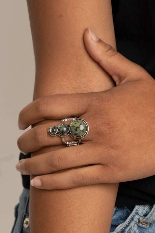 Marbled Magnificence - green - Paparazzi ring