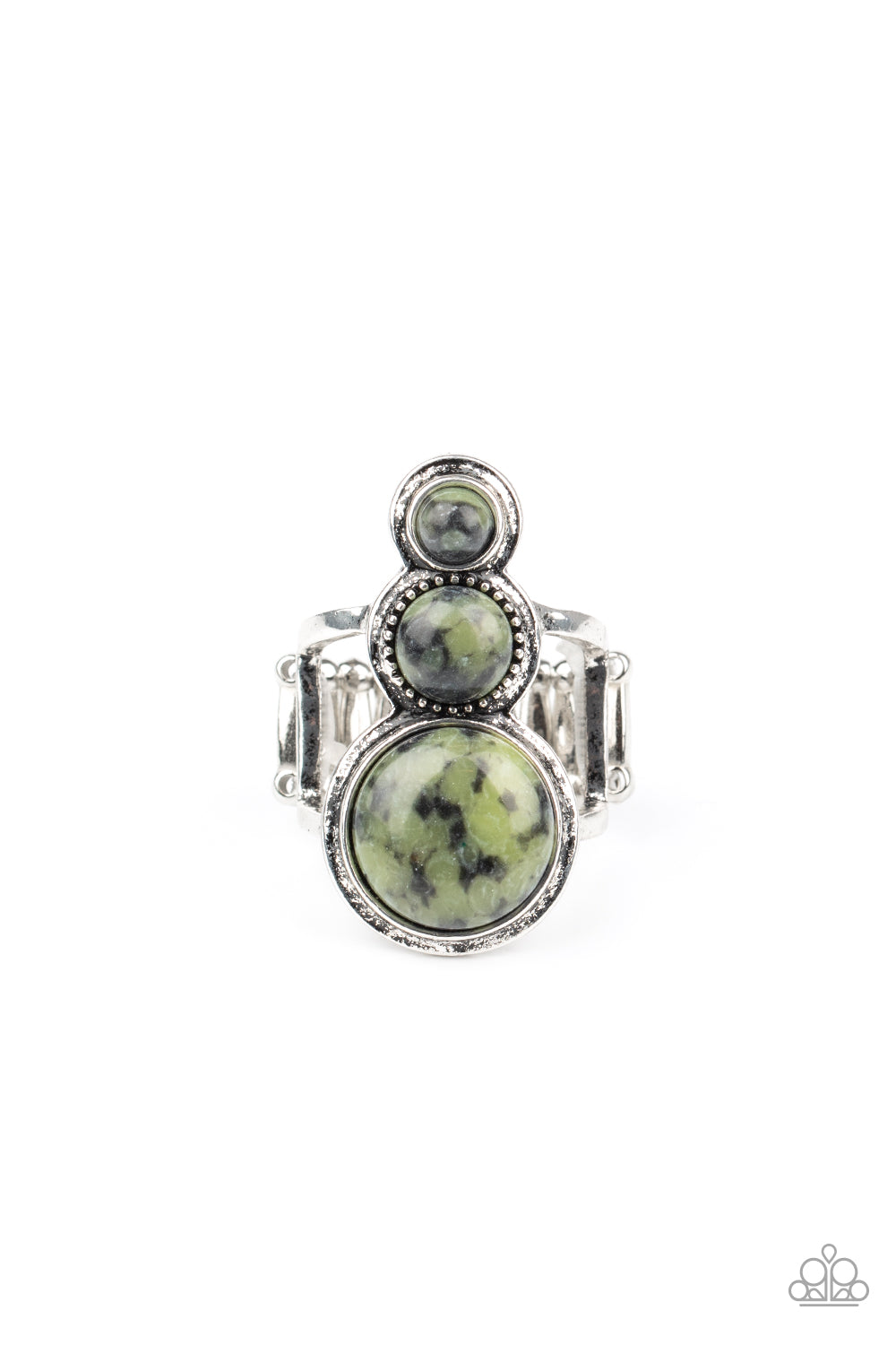Marbled Magnificence - green - Paparazzi ring