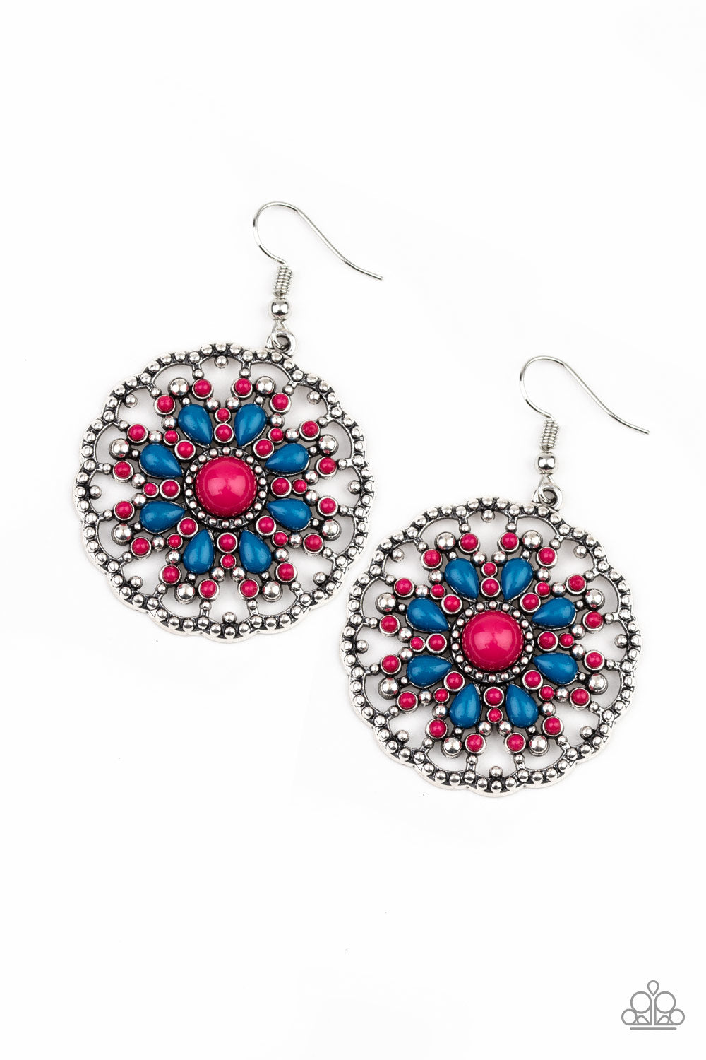 Mardi Gras Garden - pink - Paparazzi earrings