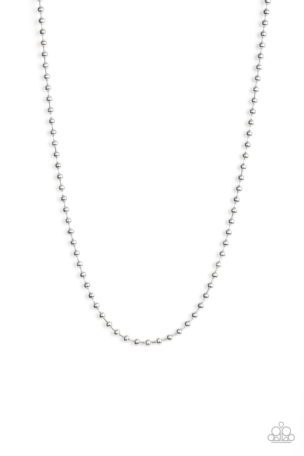 Mardi Gras Madness - silver - Paparazzi MENS necklace