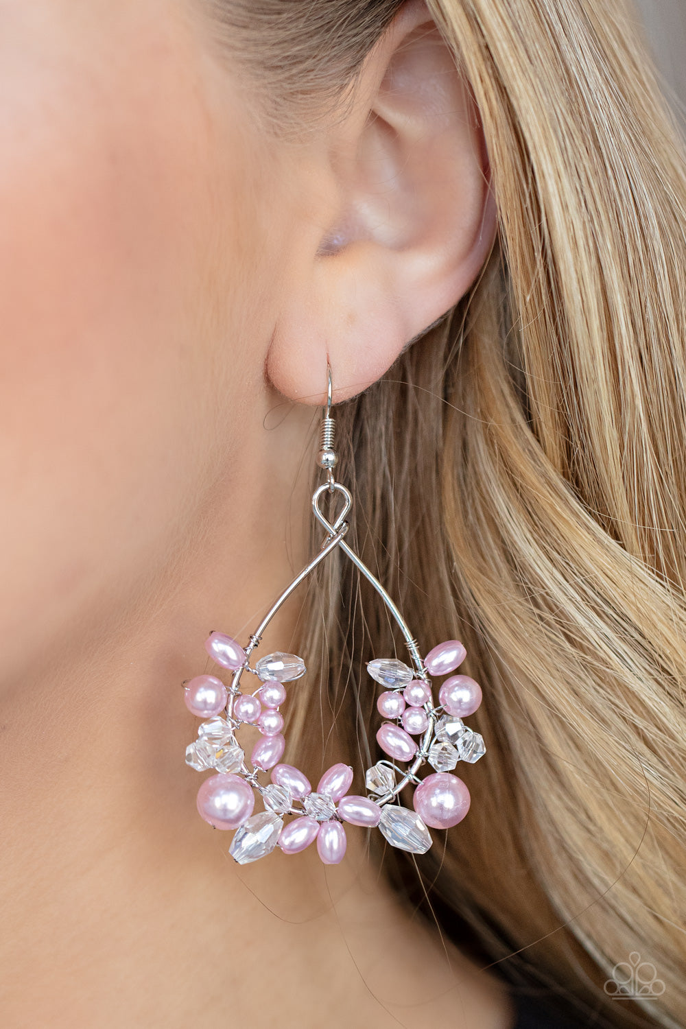 Marina Banquet - pink - Paparazzi earrings