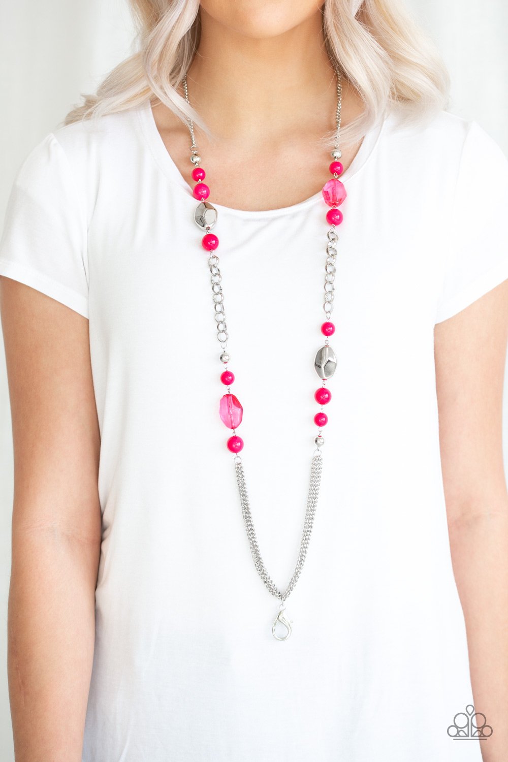 Marina Majesty - pink - Paparazzi LANYARD necklace