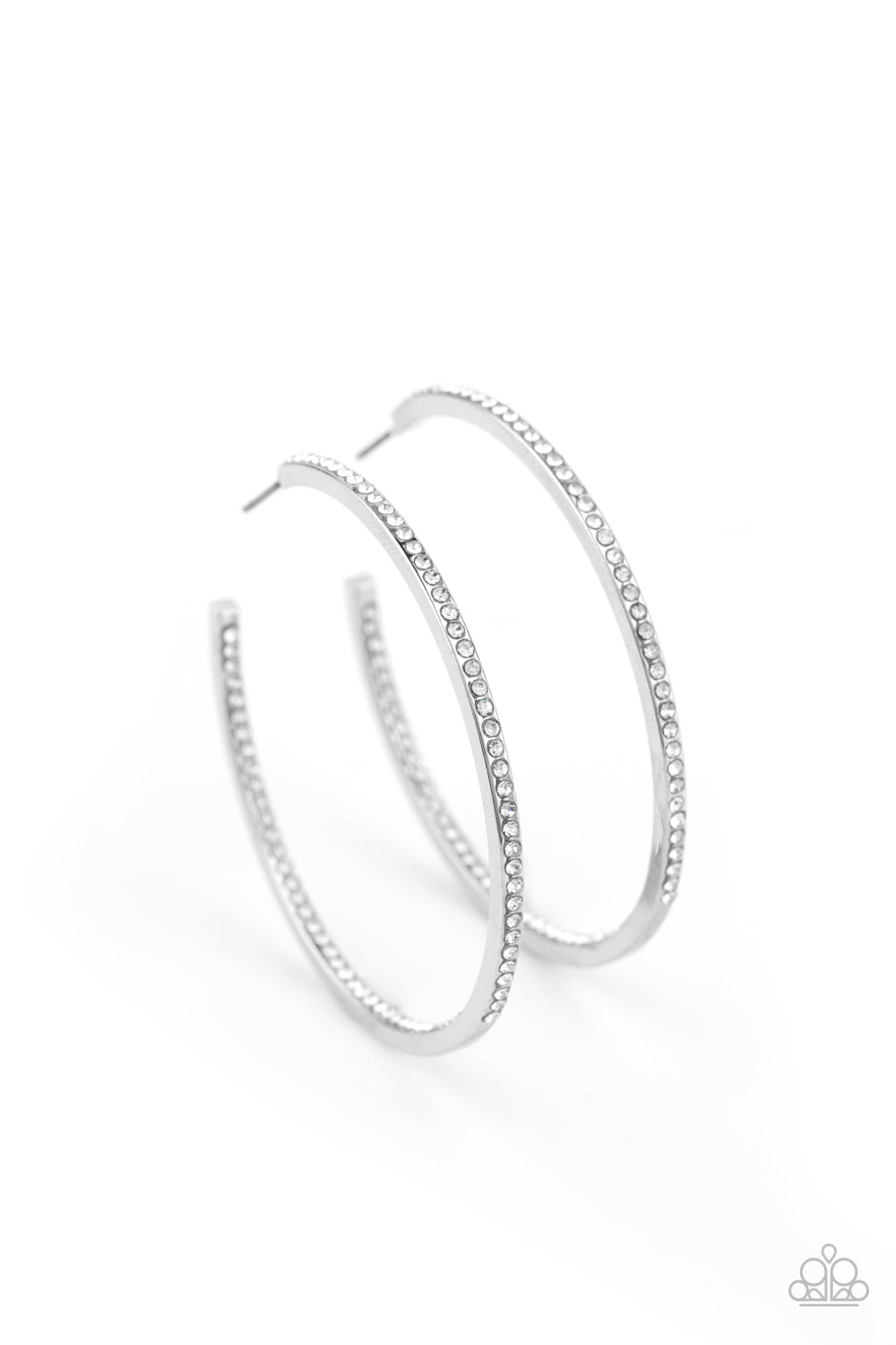 Marquee Magic - white - Paparazzi earrings – JewelryBlingThing
