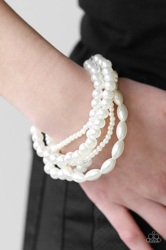 Marvelously Mumbai - white - Paparazzi bracelet