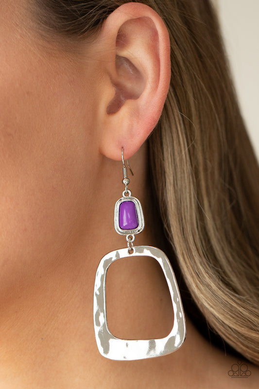 Material Girl Mod - purple - Paparazzi earrings