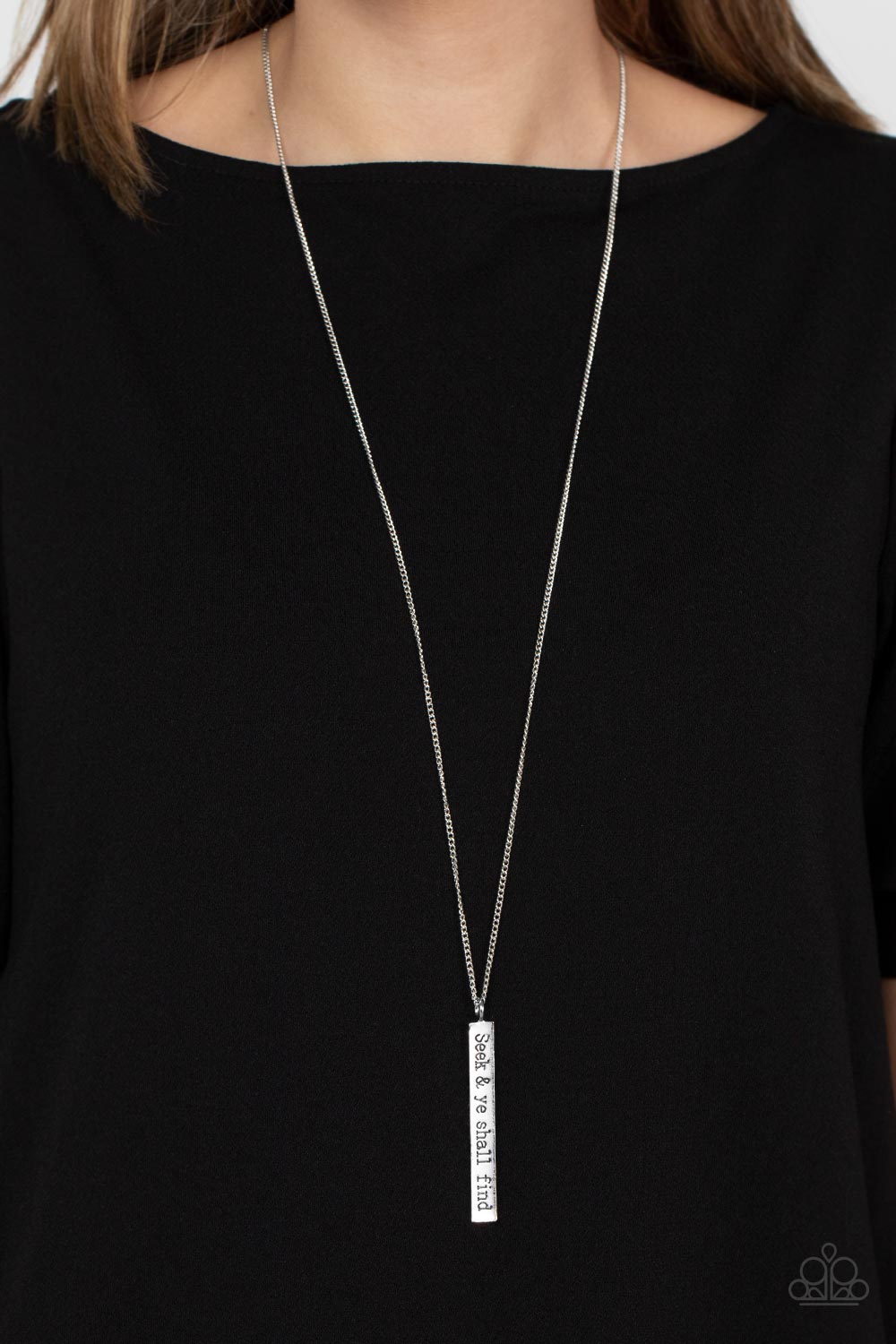 Matt 7:7 - silver - Paparazzi necklace