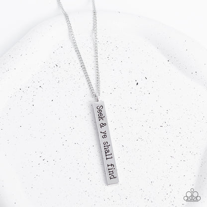Matt 7:7 - silver - Paparazzi necklace