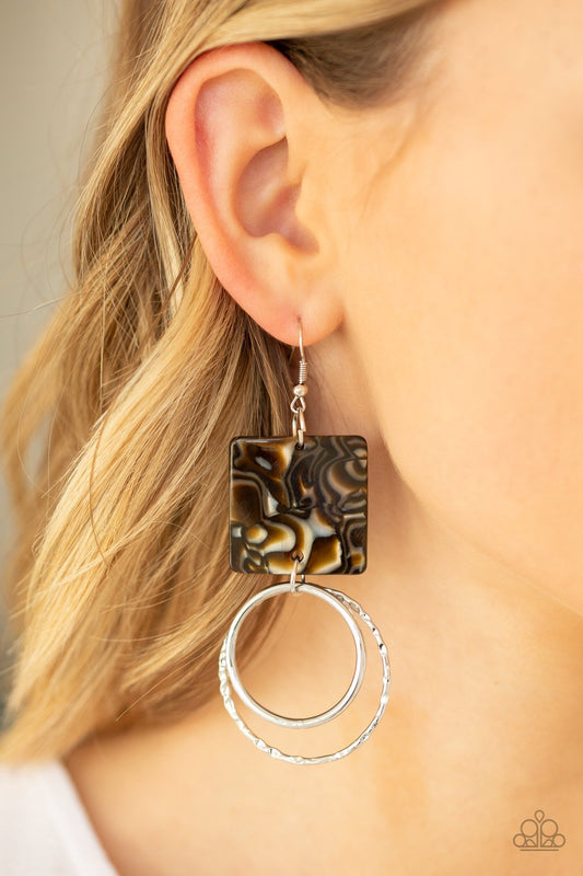 Maven Maker-brown-Paparazzi earrings