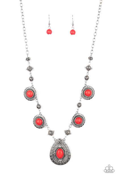 Mayan Magic - red - Paparazzi necklace