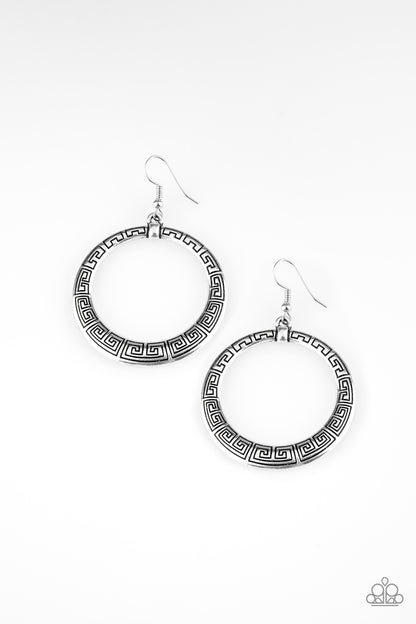 Mayan Mantra - silver - Paparazzi earrings