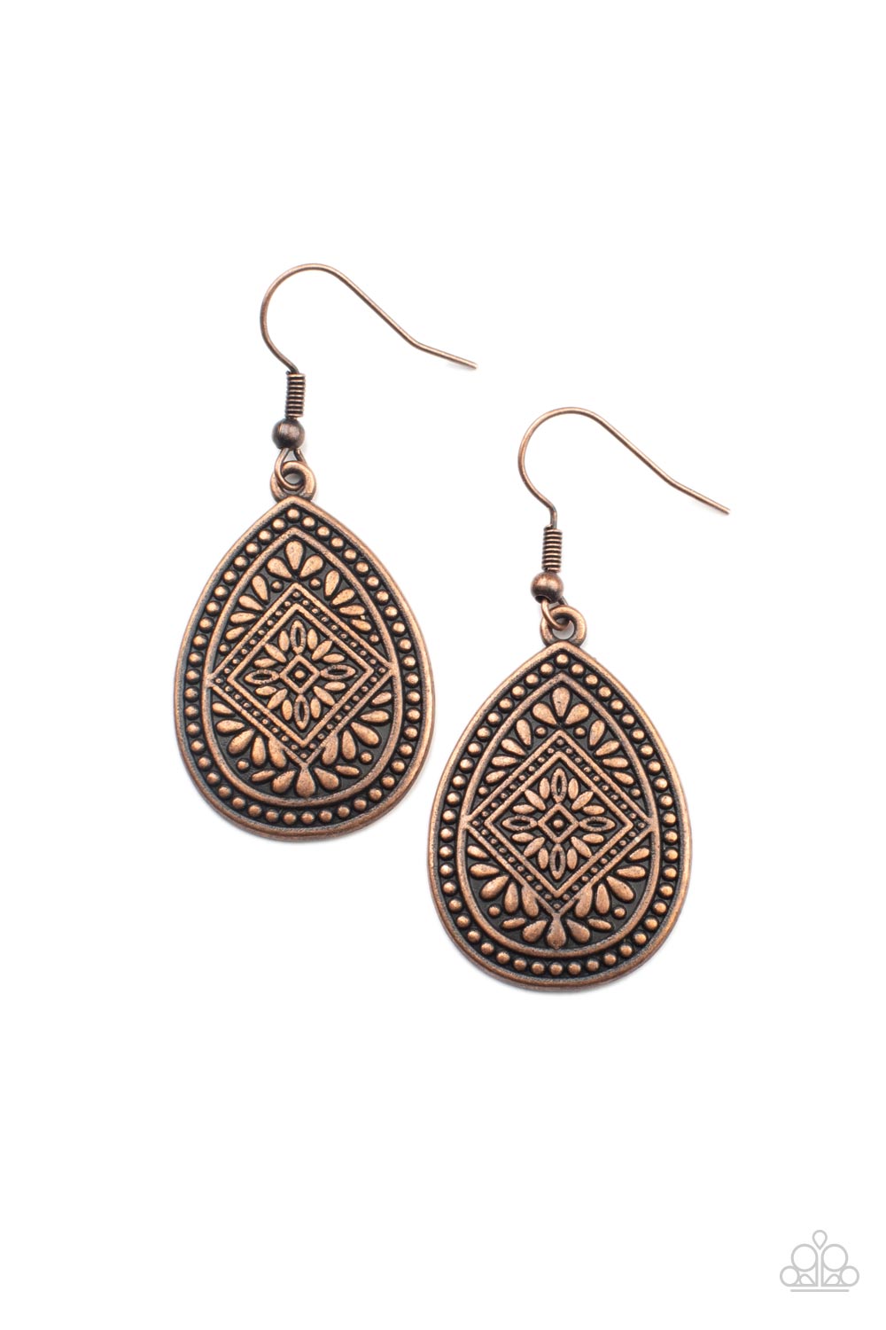 Mayan Mecca - copper - Paparazzi earrings