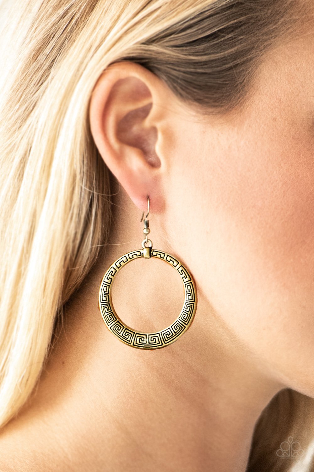 Mayan Mantra-brass-Paparazzi earrings