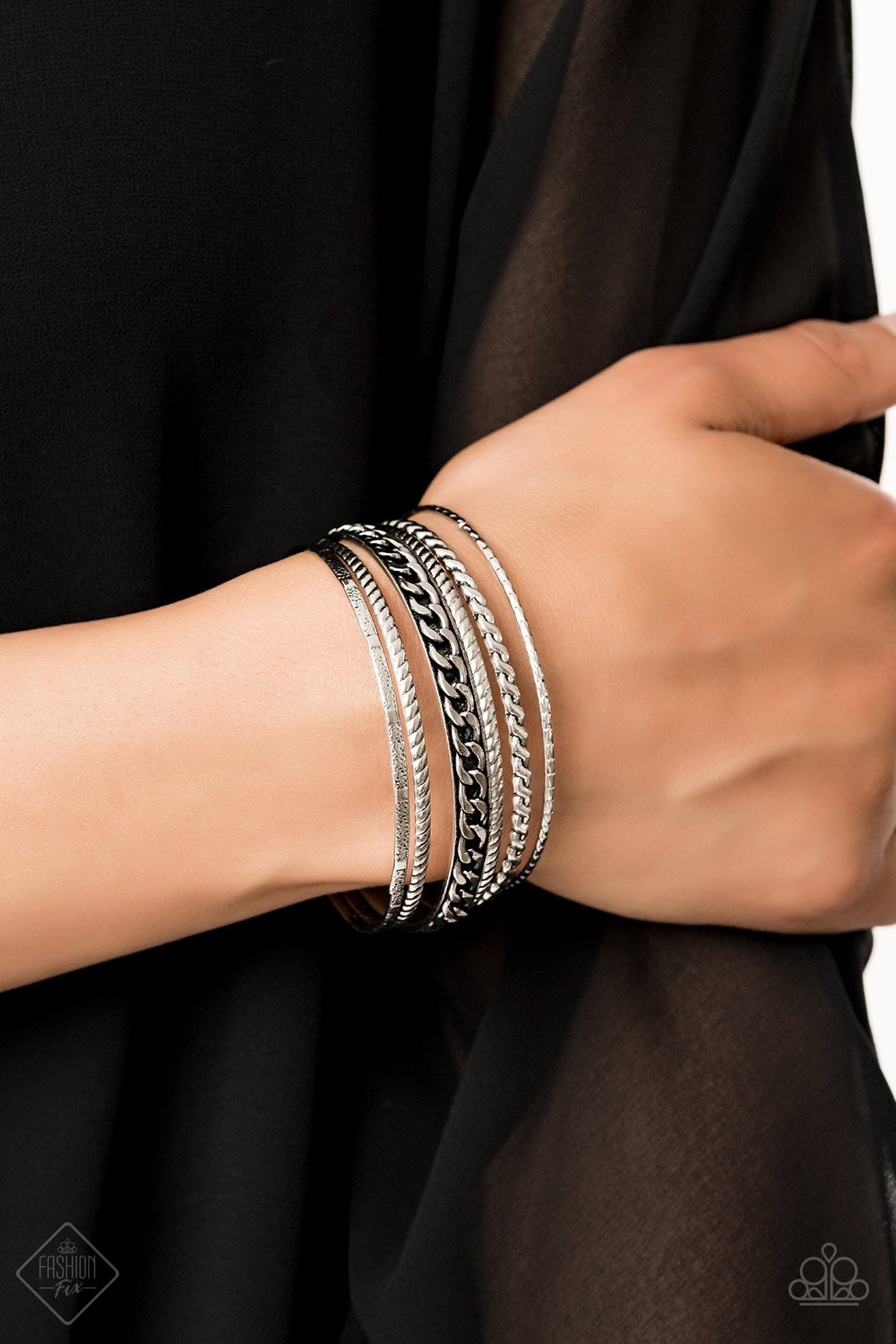 Mayan Mix-silver-Paparazzi bracelet