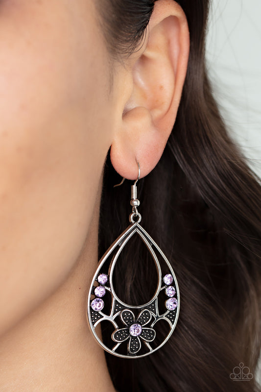 Meadow Marvel - purple - Paparazzi earrings
