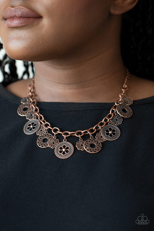 Meadow Masquerade - copper - Paparazzi necklace