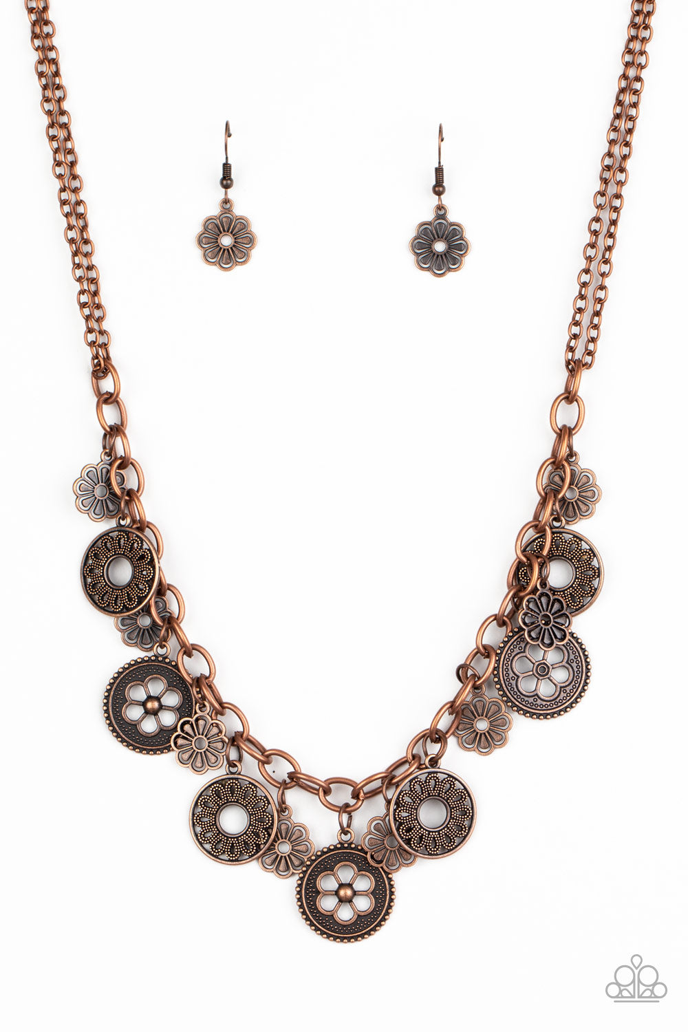 Meadow Masquerade - copper - Paparazzi necklace