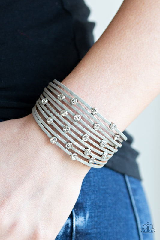 Meant to BEAM-silver-Paparazzi bracelet