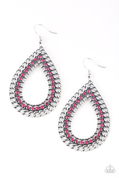 Mechanical Marvel - pink - Paparazzi earrings