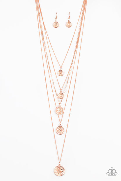 Medallion Marvel - copper - Paparazzi necklace