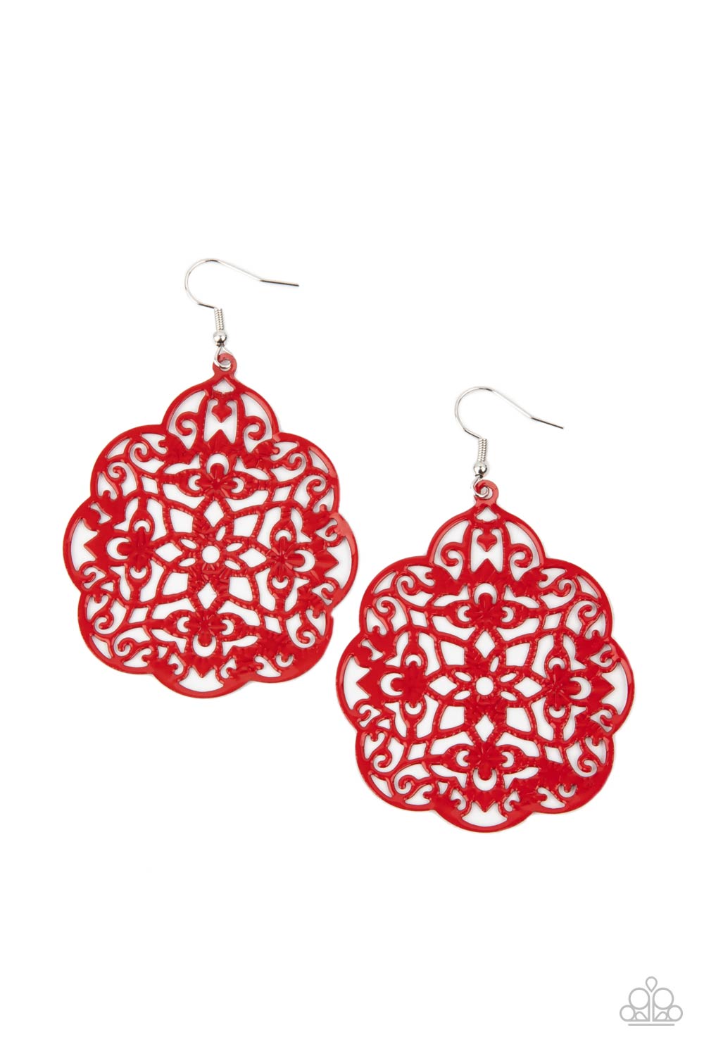 Mediterranean Eden - red - Paparazzi earrings