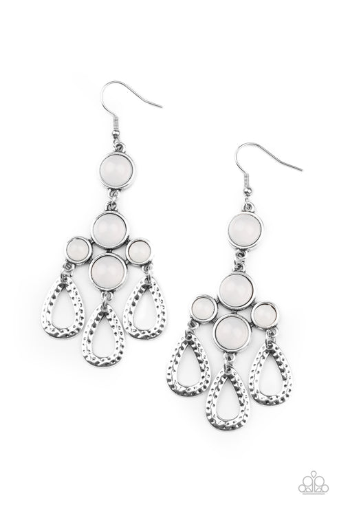 Mediterranean Magic - white - Paparazzi earrings – JewelryBlingThing